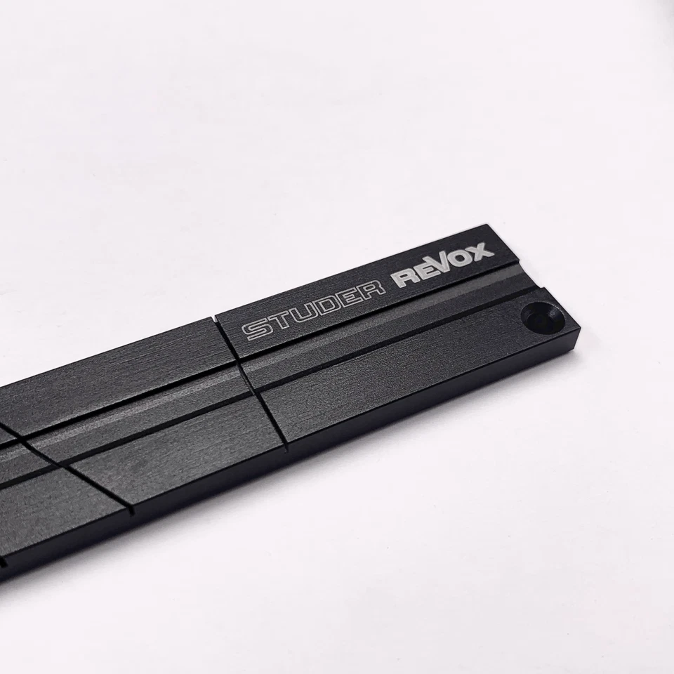 1X Juego de bloques de empalme de cinta negra STUDER REVOX 1/4" para grabadoras de cinta carrete a carrete Foto 3 de 4