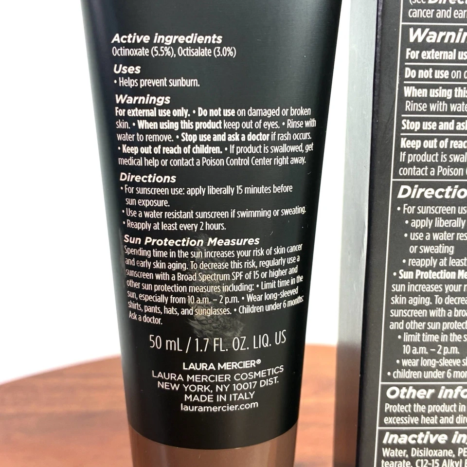 Laura Mercier Tinted Moisturizer Oil Free SPF 20 6C1 CACAO - 1.7oz - Exp 4/26 - Image 4 of 4