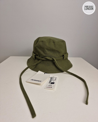 Jacquemus Le Bob Gadjo Bucket Hat Khaki Green 58cm Brand New Authentic RRP £115 - Picture 5 of 11
