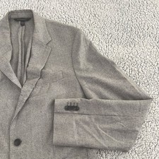 Banana Republic Marzotto Blazer Men 42R Gray Houndstooth Slim Fit Wool Super 110