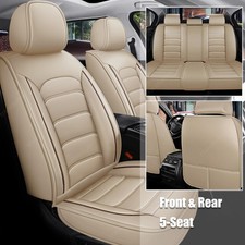 Leather Car Seat Cover Fits Mercedes-benz 5-seat Front Rear Full Set Protector
