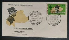 Enveloppe Premier Jour Haute-Volta Timbre N° 95 Général Charles De Gaulle 1971
