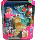 VINTAGE MATTEL 1997 BARBIE & GINGER THE DOG SKATEBOARD PLAY SET #17116 - NIB