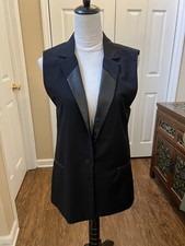 Sanctuary Faux Leather Vest- Women s Size Medium- Ex. Pre-Owned Cond