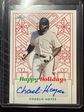 2023 Leaf Happy Holidays Yankees Charlie Hayes SP Limited Edition Signature Auto