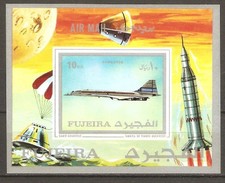 Fujeira 1971 Concorde Luftfahrt Block 43 ungezähnt postfrisch