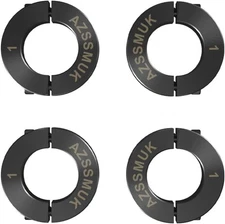 AZSSMUK 1" Bore Double Split Shaft Collar Black Oxide Set Screw 1", 
