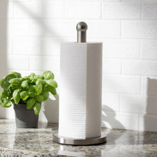 Stainless Steel Paper Towel Holder Countertop Stand Kitchen Bathroom Roll