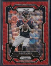 2023 Panini Prizm Davis Mills Red Wave Prizm 104/149 #117 Houston Texans