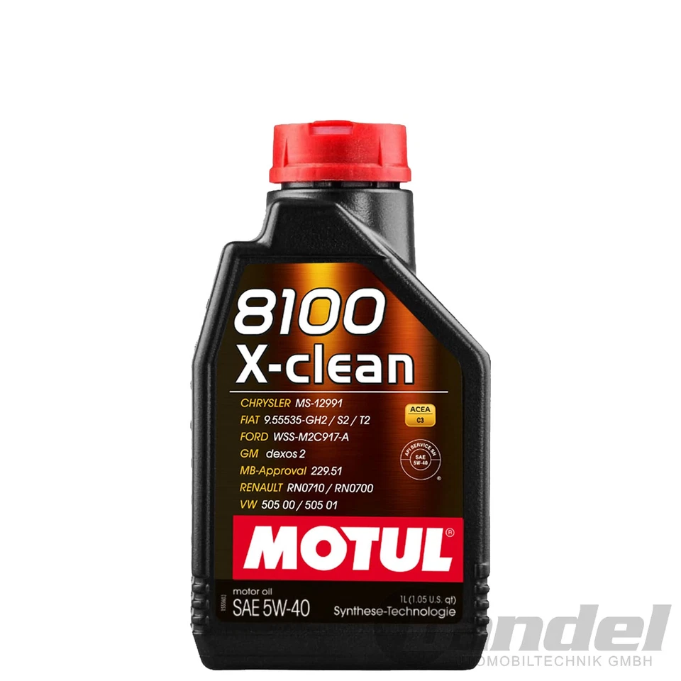 1x5L+1x1L MOTUL 8100 Xclean 5W40 Huile Convient pour Acea C3 VW 502/505.00 MB - Photo 4/4