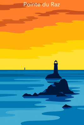 POSTER POSTER POINTE DU RAZ BRETAGNE