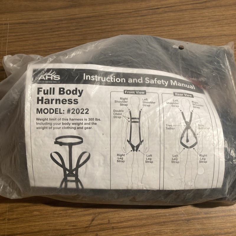Full Body Safety Harness  Hunting Treestand Model# 2022- 300 lb AHS