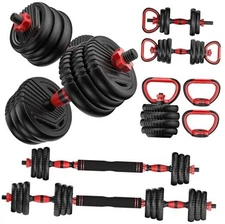 Adjustable Dumbbells, 10/20/30/45/70/90lbs Free Weight Set 45LB(22.5LB Pair)