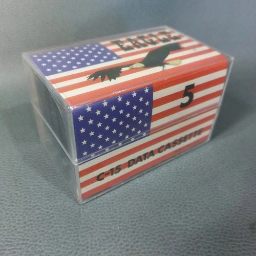 EAGLE C-15 Data Cassette 5-Pack - Vintage Retro Computer Tapes Made In Hong Kong