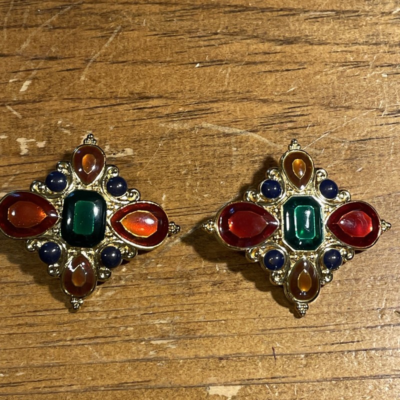 Two Signed Jay Strongwater Scarf Holder/Pendant