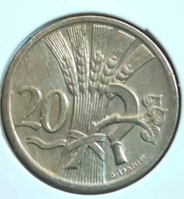 20 Hal&eacute; 1928 Tschechoslowakei UNC#26/6