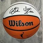 Caitlin Clark - Sophie Cunningham - DUAL Autographed Mini Basketball w/COA