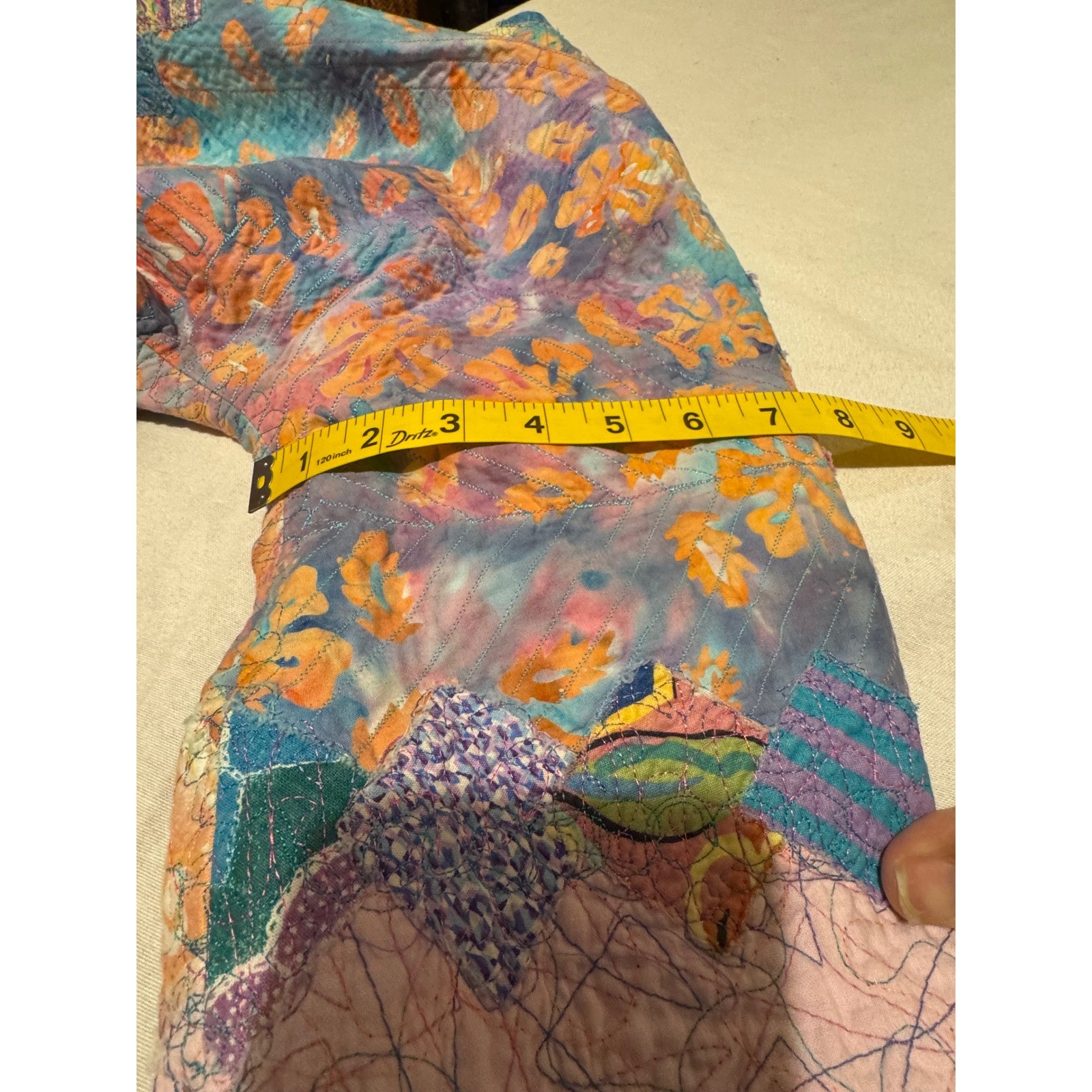 Handmade W Large Quilted patchwork Jacket Reversi… - image 9