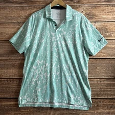 Nike Dri-FIT Polo Shirt Mens Large Golf Standard Fit Digital Camo CU9533-307