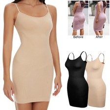 Women Full Slip Shapewear Tummy Control Under Dress Smooth Body Shaper Lingerie