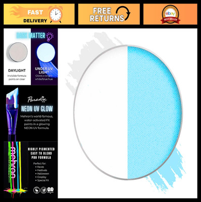 UV Neon Glow Paint - Dark Matter Clear/Blue 0.25 oz | Water-Activated Shimmer fo