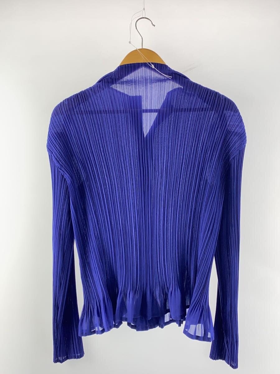 ISSEY MIYAKE FETE◆長袖ブラウス/3/ポリエステル/BLU/If84FJ748 ISSEY MIYAKE FETE◇長袖ブラウス/3/ポリエステル/BLU/If84FJ748