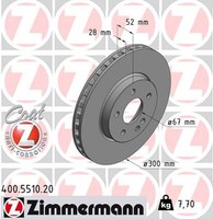 2X Zimmermann Bremsscheibe Coat Z 400.5510.20 FüR W447 Vito Mercedes Tourer EQV