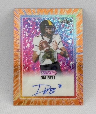 2025 Leaf Vivid Football Dia Bell Autograph Orange Prismatic /4 BA-DB2 Longhorns