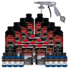 Custom Coat Blue Metallic 2 Gal Urethane Spray-On Truck Bed Liner Spray Gun Kit