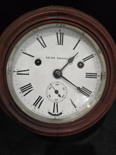 Grande orologio antico 10" Seth Thomas navi o sala macchine - Foto 2 di 11