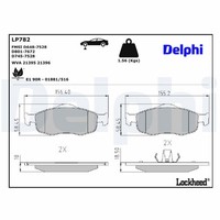 Delphi Bremsbelagsatz Scheibenbremse LP782 FüR Bnp Scorpio Mondeo Gge Ford Gae 1
