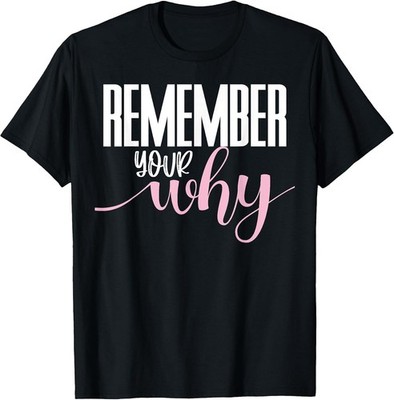 Remember Your Why Gym Motivation Fitness Inspirational Cotton Tee - Made In Usa