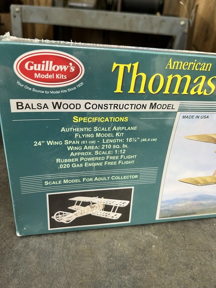 GUILLOWS BALSA WOOD THOMAS MORSE S4C SCOUT MODEL AIRPLANE #201 *BRAND NEW - Image 2 of 4