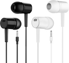 Wired Earbuds 2-Pack, Wired Earbuds with 3.5mm Audio Jack, In-Ear Headphones