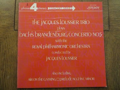 Jacques Loussier Trio   Bach's Brandenburg Concerto No 5 - 1970 Vinyl LP VG+/VG+