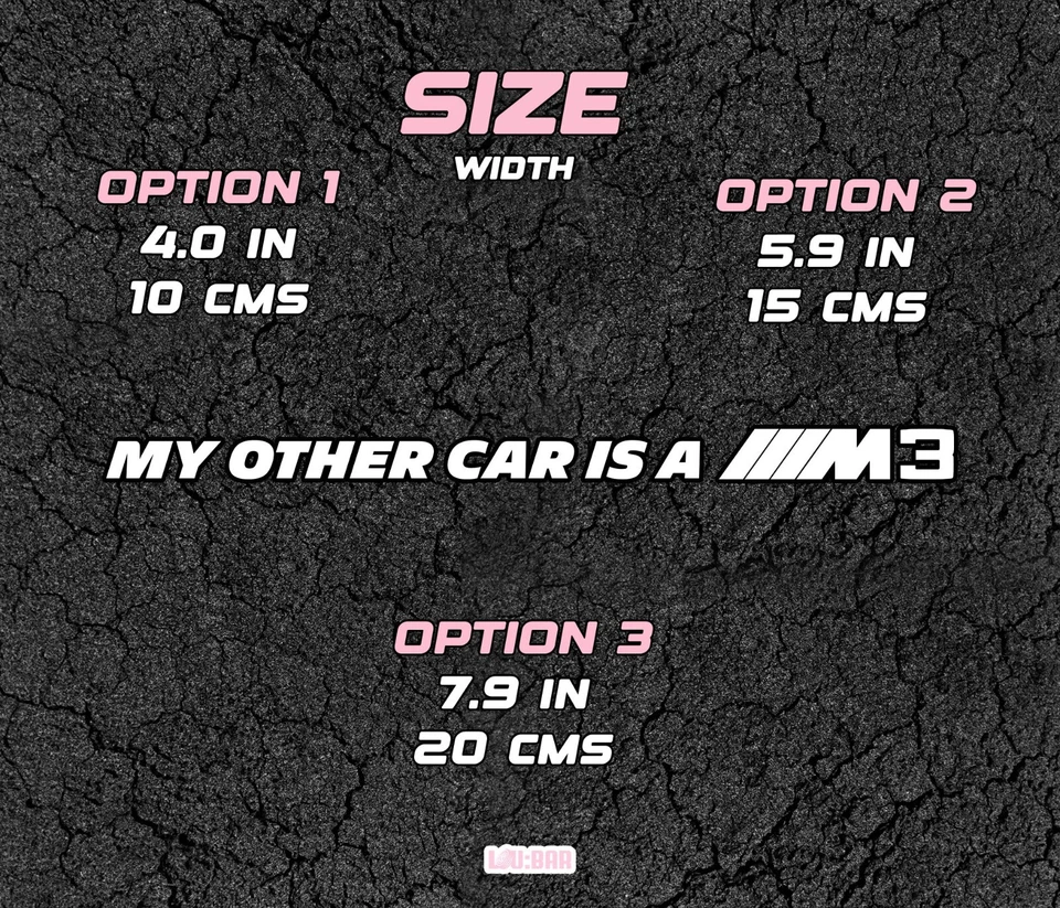 MI OTRO COCHE ES UN BMW M3 Motorsport - Calcomanía para ventana de parachoques de coche etc. Foto 2 de 3