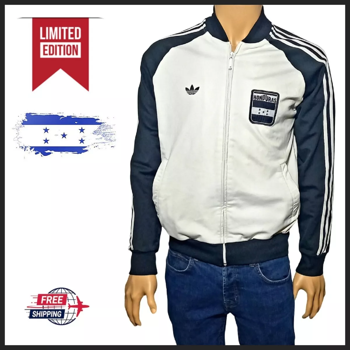 ADIDAS Track Jacket Limited HONDURAS SOCCER Team Vintage Rare . Size S ADIDAS Track Jacket Limited HONDURAS SOCCER Team Vintage Rare . Size S