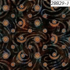 Wicked Halloween cotton Quilt fabric QT 28829-J Tossed swirls on Black