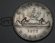 Canada 1975 Nickel Dollar Elizabeth II Canadian Voyageur $1 Lot #H93