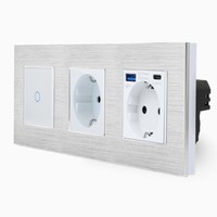 Touch Lichtschalter Sensor Led Steckdose Schuko Usb A/C Alurahmen Up LUXUS-TIME