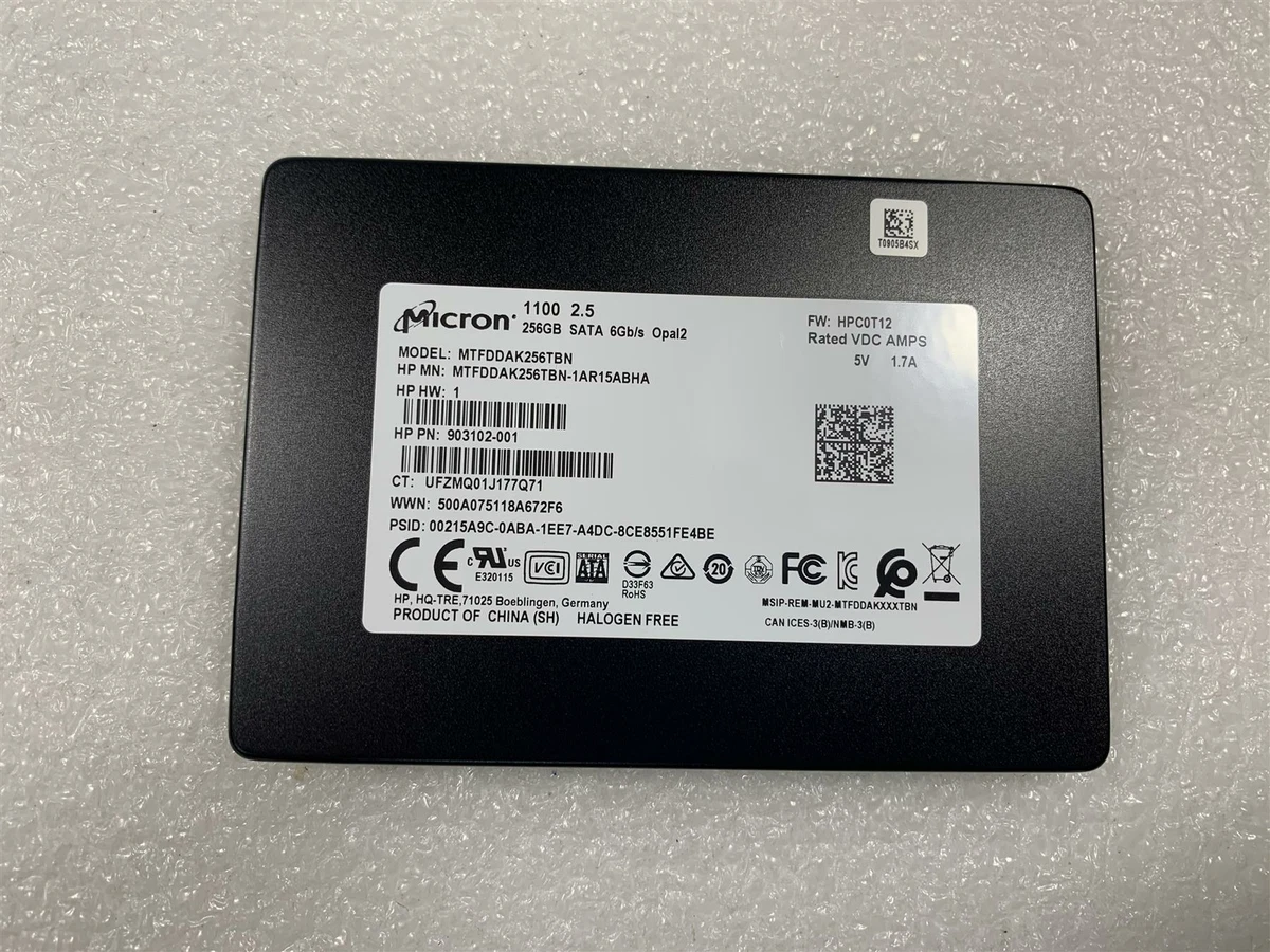 HP 795961 001 Micron MTFDDAK256TBN 1100 256GB SATA Solid State