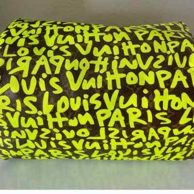 LOUIS VUITTON X Stephen Spriuse Monogram Graffiti Speedy 30 neon