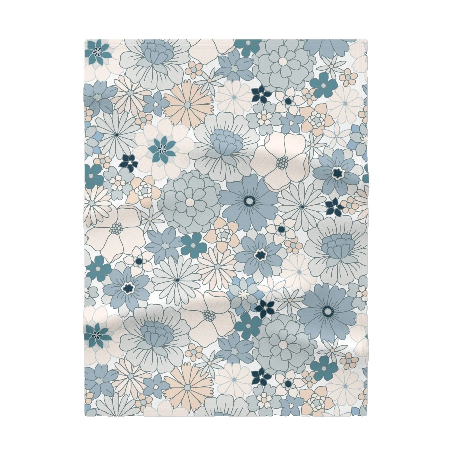 Флисовое цветочное постельное белье