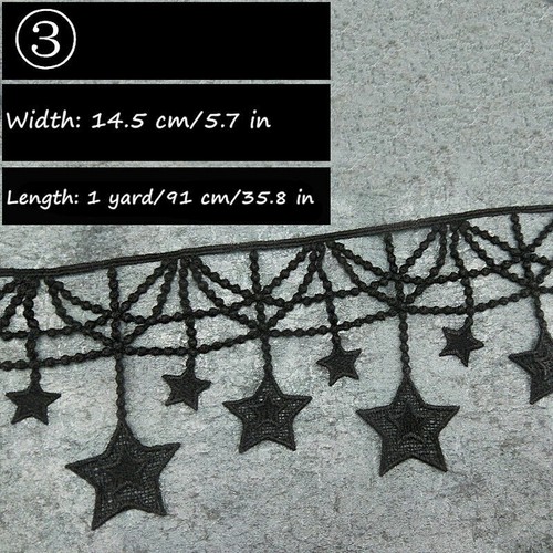 Embroidered Trim Lace Edge Ribbon Applique Sewing DIY Dress Turban Curtain Decor - Picture 13 of 15