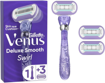 Gillette Venus Extra Smooth Swirl Rasierer für Damen mit Flexiball Technologie +3 R