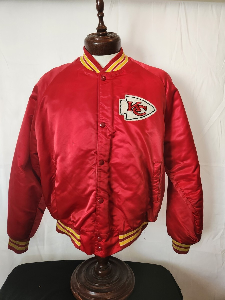 80s unknown カンザスシティチーフス サテン スタジャン 8 Ball Jacket 