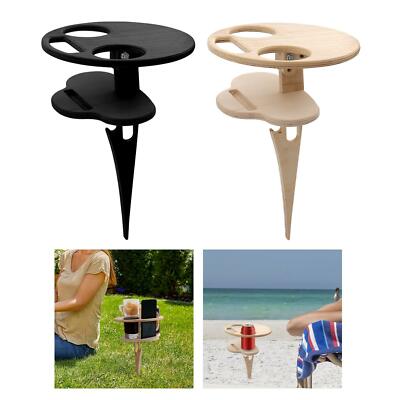 Tragbarer Picknicktisch Glasständer Ablage Flaschenhalter für draußen Strand