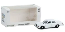 1:64 GreenLight *HOT PURSUIT PLAIN WHITE* Dodge Diplomat POLICE NIB