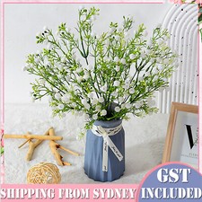 1-10pcs 5 Head White Flowers Artificial Babysbreath Gypsophila Wedding Bouquet