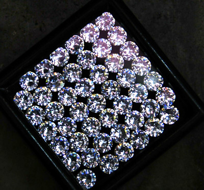 Natural Certified 8 mm White Sapphire Lot Round 10 Pcs Certified Loose Gemstone